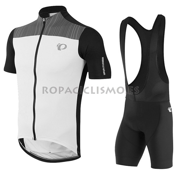 2017 Maillot Pearl Izumi tirantes mangas cortas blanco y negro